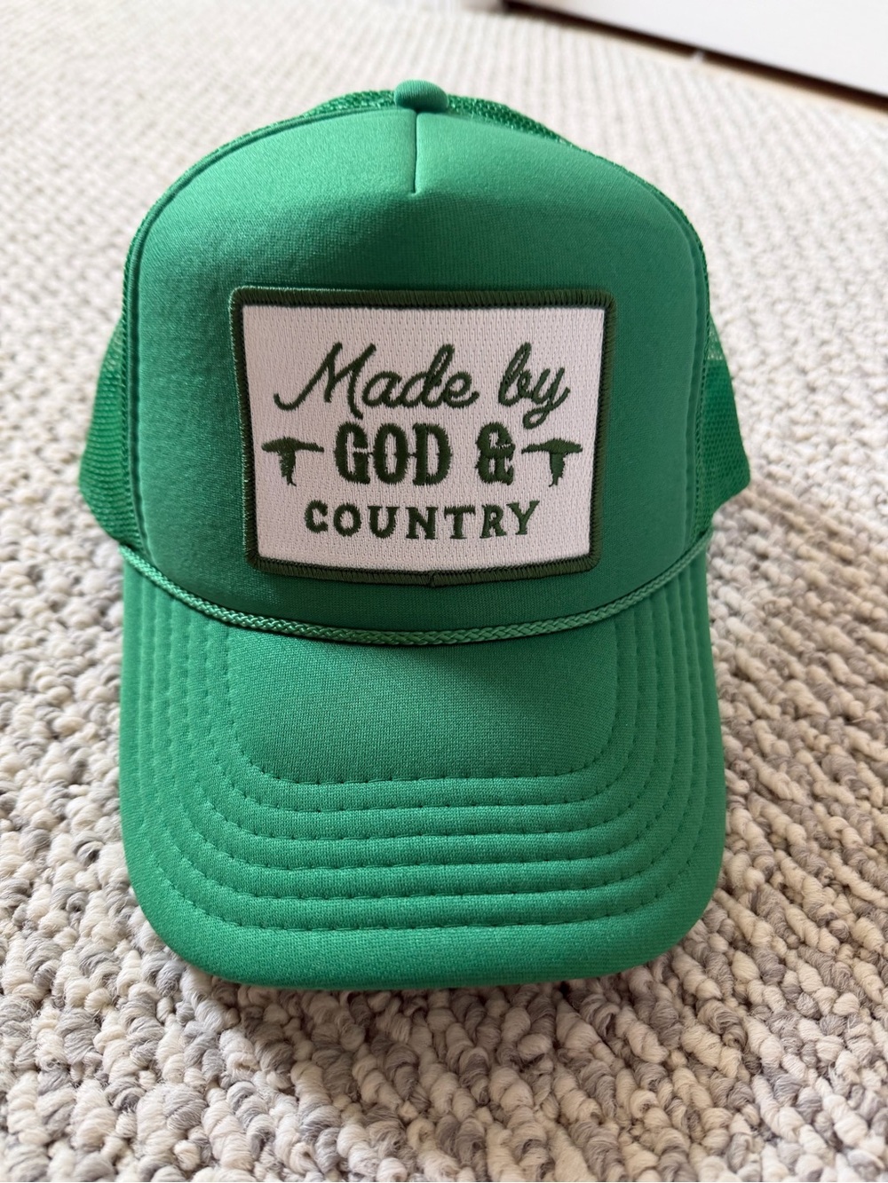 OTTO Green 'Made by God & Country' Trucker Hat